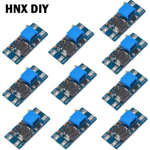 10PCS MT3608 DC-DC Step Up Converter Booster Power Supply Module Boost Step-up Board MAX output 28V 2A