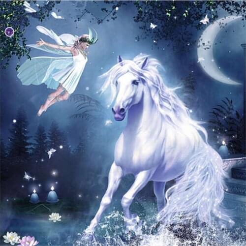 5D DIY Full Round/Square Diamond Painting Angel & Horse 3D Embroidery Cross Stitch Rhinestone Mosaic Home Decor Art Yc986