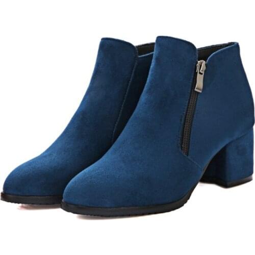 Plus Big size 34-43 Modern fashion ladies boots with pointed side with zipper comfort all-match boots F1