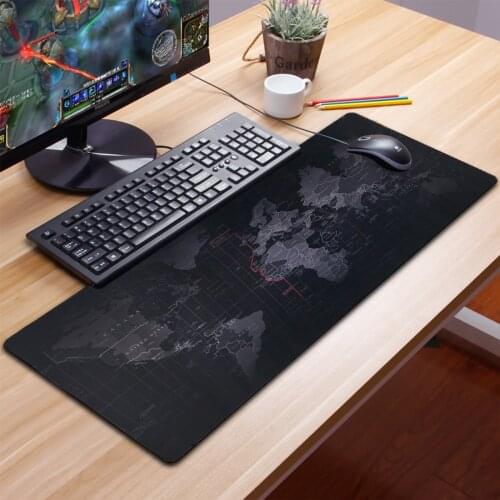 World Map Large Mouse Pad Gaming Computer Mouse Mat Big Desk Mat Non-Slip Rubber Base Mousepad for Laptop PC Game Waterproof