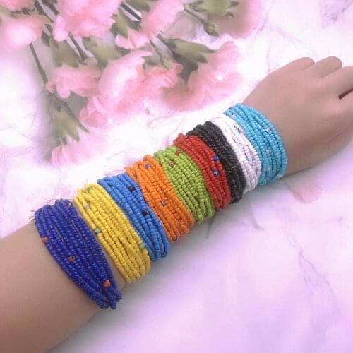 ZHONGVI Delicate Beads Bracelets For Women Bohemia Evil Eye Bracelet Pulseras Mujer Tassel Jewelry Handwoven Friendship Gift