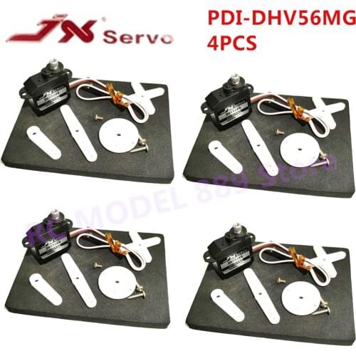 4PCS JX Servo DHV56MG 5.6g DS Digital Coreless MG Metal Gear HV Servo 1.2kg 0.10sec For RC Car Robot Airplane Aircraft Drone
