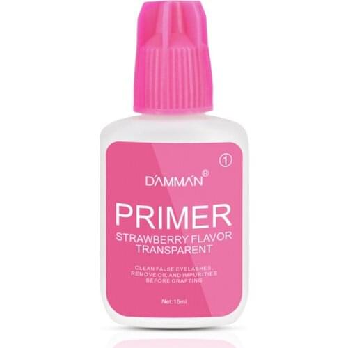 Damman Professional Eyelash Extensions Glue Primer Lash Application South Korea 15ml Strawberry Fixing Agent Lashes Glue Tools