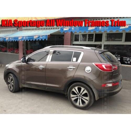 For KIA Sportage 2011 2012 2013 2014 2015 Stainless Steel All window Frame trim