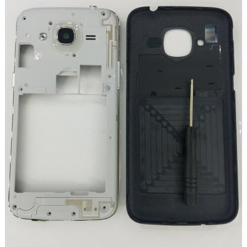 For Samsung Galaxy J2 2016 J210 J210F J210FN J210Y Phone Housing New Chassis Middle Frame With Battery Back Cover Panel + Tool