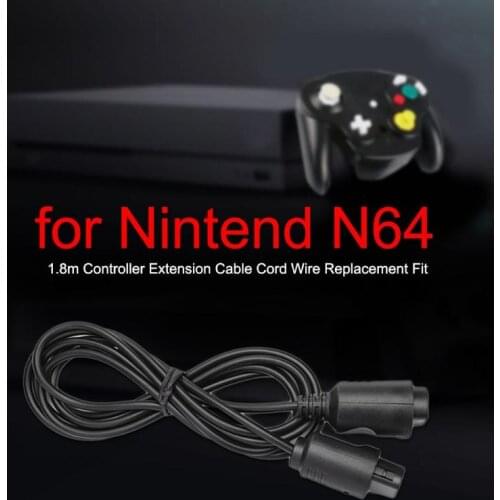 1.8m Game Controller Extension Cable Gamepad Data Cable Instead of for Nintend N64 Game Accessories Direct Insertion Handy