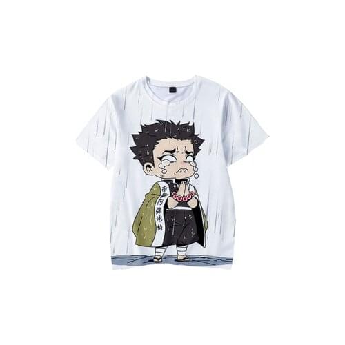 2 to 14 years old Boys T-shirt Anime Demon Slayer T Shirt Blade of Ghost Graphic Demon Slayer Tops Breathable Men anime clothes