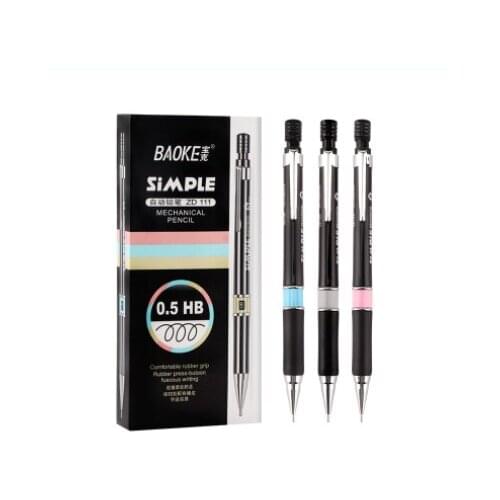 BAOKE ZD-111 HB / 0.5mm Graphite Automatic Pencil / Student Practice Drawing Sketch Activity Pencil 12 Pieces/Box