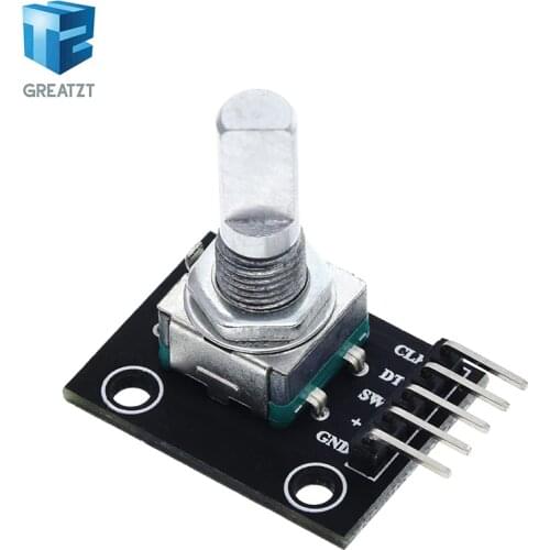 GREATZT 360 Degrees Rotary Encoder Module For Arduino Brick Sensor Switch Development Board KY-040 With Pins
