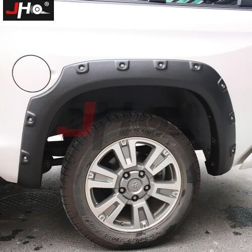 JHO Rivet Pop-Out Bolt Style Fender Flares For Toyota Tundra 4-door Crew Cab 2014-2021 2019 2018 2017 2015 2016 Car Accessories