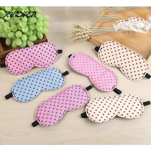 Dot Print Sleeping Eye Mask Soft Eye Cover Portable Travel Sleep Rest Aid Eye Mask Cover Eye Patch Sleeping Mask pc