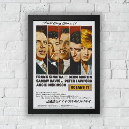 Oceans 11 (1960) Poster American Heist Film Wall Decor Frank Sinatra Dean Martin Sammy Davis Jr. Art Gift