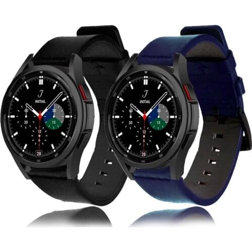 Strap For Samsung Galaxy Watch 4 classic 46mm 42mm smartwatch Genuine Leather Sport Bracelet Galaxy Watch Active2 44mm 40mm band