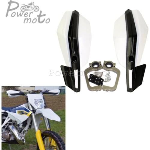 Motocross White 7/8" & 1-1/8" Handguard Universal 22/28mm Hand Guard Protector for XC-F EXC SX TE FE TX TC 125 250 Enduro