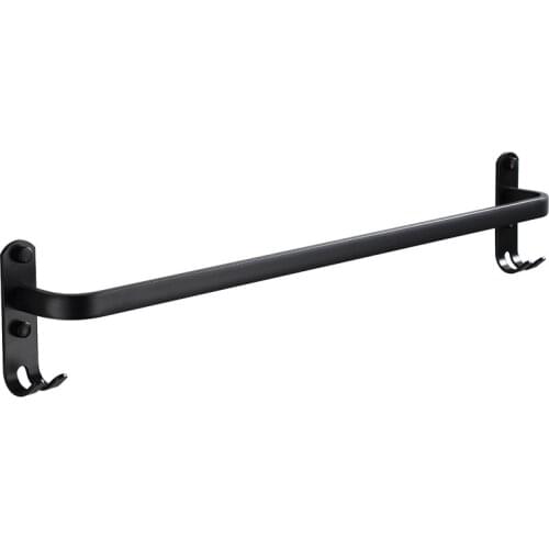 1PC Space Aluminum Matte Black Towel Rack European Style Bathroom Hotel Rack