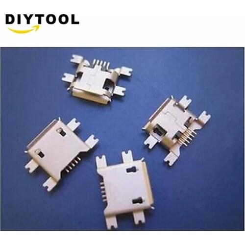 10pcs 5pin B Type Female For Mobile Phone Micro USB Jack Connector type b female 5 pin PCB Solder Connectors Charging Socket