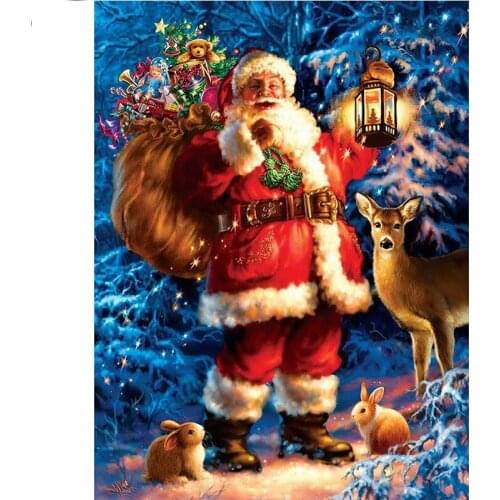 3d Diamond Painting Cross-Stitch santa claus painting beads embroidery rhinestone DIY Kit Diamond mosaic 5D icon new year gift