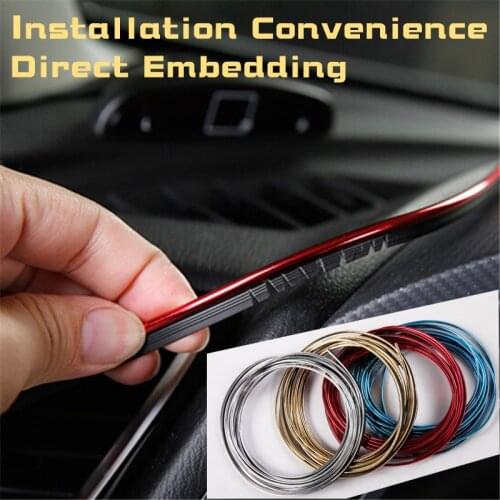 5M Car Styling Interior Decoration Strips Moulding Trim Dashboard Door Edge Universal For Cars Auto Accessories In Car-styling