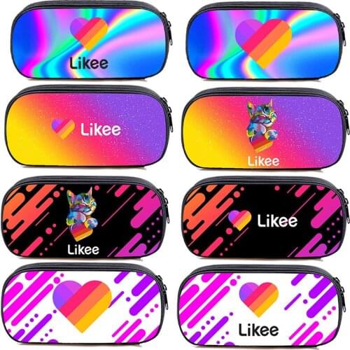 "LIKEE 1 (Like Video)" Pencil Case Women 3D Likee Cosmetic Cases Merch Girls School Supplies Zipper Pencil Box Makeup Bag Hot