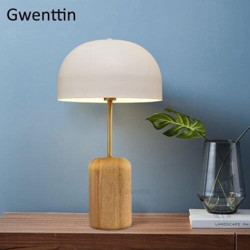 Nordic Wood Table Lamps Modern Stand Desk Lights for Study Reading Bedroom Bedside Lamps Led Light Fixtures Luminaire Home Decor