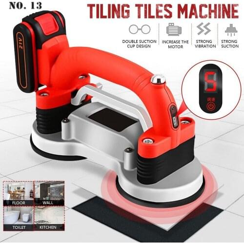 21V 200W Tile Machine with 2 Batteries 1 Charging Tile Artifact Electric Floor Tile Machine Vibrator High Power Vibrator - Build