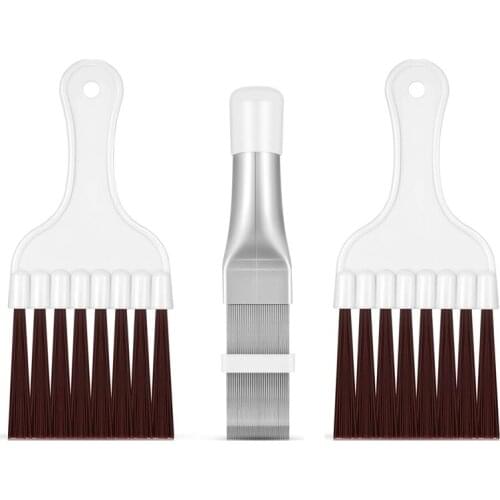 New 3 Pieces Air Conditioner Condenser Fin Comb, Fin Cleaning Brush Air Conditioner Fin Cleaner Refrigerator Coil Cleaning Whisk