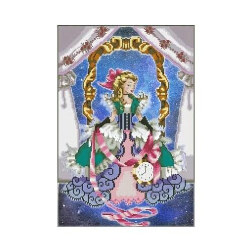 Artistic hand-dyed hand cross-stitch cloth with beaded metal thread cross-stitch kit MD angel styles cross stitch 20-MD157