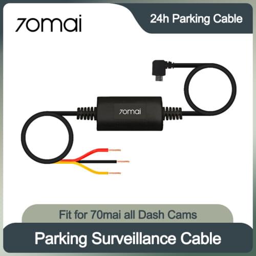 70mai Parking Cable Hardware Kit Parking Monitoring Cable interface For 70mai Dash Cam 4K A800S Car DVR Pro Plus+ A500S Wide D07