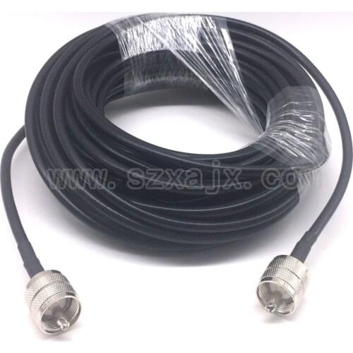 JX Factory sales RF Coaxial cable UHF to UHF connector UHF PL259 male to UHF male PL259 RG58 Pigtail cable 1m-20m Length adapter