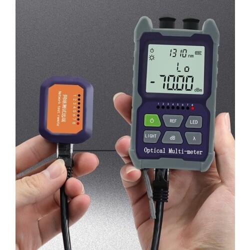 Mini 4 in 1 Optical Power Meter Visual Fault Locator Network Cable Test optical fiber tester 5km 15km 30KMVFL