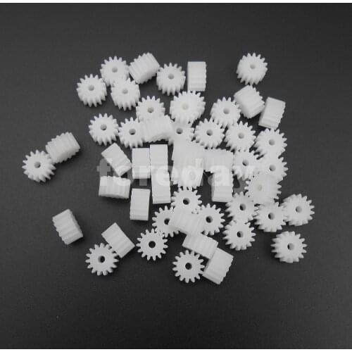 40PCS 15T2A Gear Modulus 0.5 Aperture 2mm ( 1.95MM ) DIY Model 0.5M teeth T=15 Plastic Spur Gears 15 Teeth 40PCS/LOT NEW *FD196