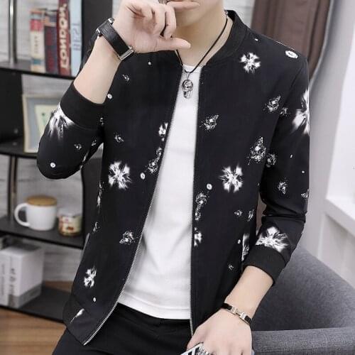 Personality Self-cultivation Printing Baseball Lead Male Jacket Big Size 5xl 2020 Fashion Outerwear Men Jackets Casual Coat