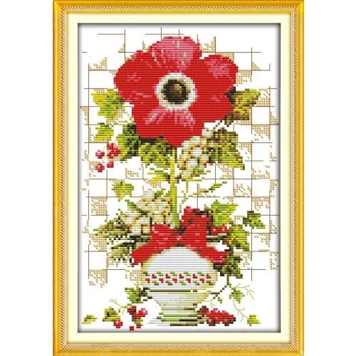 Sunflower cross stitch kit 14ct 18ct count canvas DMC color cotton thread floss embroidery DIY handmade needlework plus