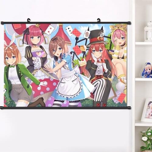 NEW Anime The Quintessential Quintuplets Cosplay Wall Scroll Painting Poster HD Print Home Decor Collection Art 40x60cm