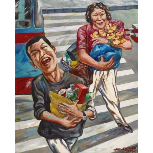 Scenery canvas prints abstract modern Chinese art giant poster cartoon picture modern decoration home art after happy shopping