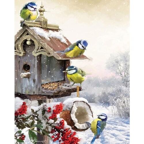 Animal Bird DIY 11CT Cross Stitch Embroidery Kits Needlework Craft Set Cotton Thread Printed Canvas Home Decoration Wholesale