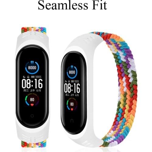 Strap for mi band 6 Bracelet Belt Braided Correa Miband 5 Wristband for xiaomi MiBand 4 3 replacement Nylon Solo Loop Watchband