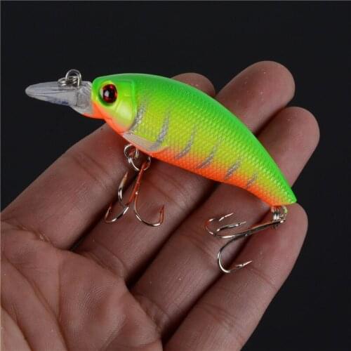 Diving Depth 0.5-2M Anti-Corrosion Fishing Lure Hard Bait Artificial Crank 75mm/8.5g 3D Eyes Freshwater Plastic Fishing Bait