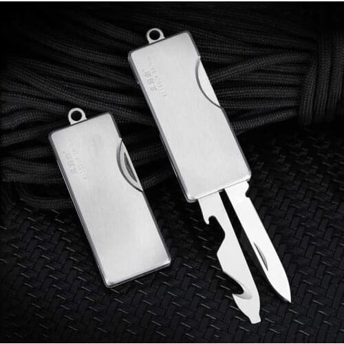 Sanrenmu 4115 Multi Pocket EDC Folding Knife with Bottle Opener Belt Cutter Flat Screwdriver for Travel and Camping
