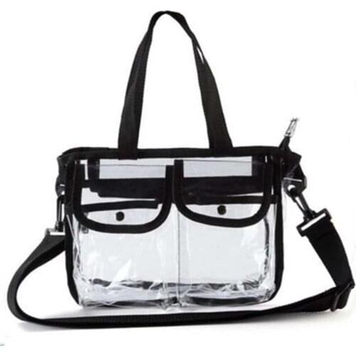 Women Bag Transparent EVA Cosmetic Bag for Women Travel Organizer Handbag Beach Case Makeup Waterproof Clear Shoulder Bags