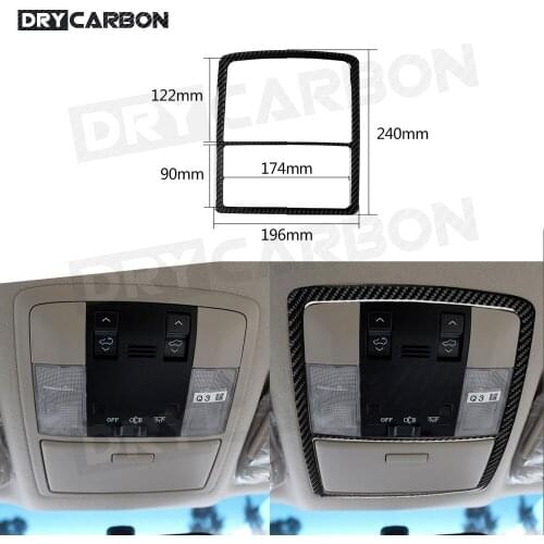 For Toyota Land Cruiser Prado 2010-2018 Carbon Fiber Car Roof Reading Light Trim Frame Cover Sticker Car Accessories