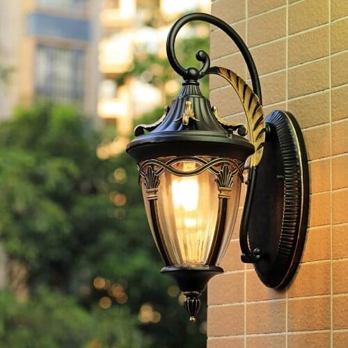 Outdoor light retro wall lamps indoor balcony garden lamp nostalgic creative LED bedroom mirror villa loft wall lights ZA FG221