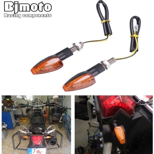 BJMOTO 2019 Universal Motorcycle LED Turn Signal Indicators Light Amber Blinker Light 12V 2W 14 led Motorbike Lamp Super Bright