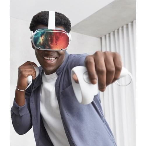 Vinyl Skin Sticker For Oculus Quest 2 VR Headset Controller PVC Decals Cute Cartoon Wrap Cover For Oculus Quest 2 Accessories