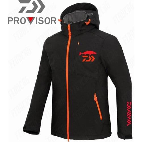Daiwa Waterproof Outdoor Soft-shell Jacket Winter Outdoor Fleece Keep Warm Waterproof Windproof Skiing Jacket Anti-sweat Jacket