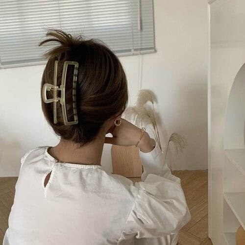 Back of the head large hair catch clip summer out all-match clip headdress female shark clip hairpin simple temperament hairpin