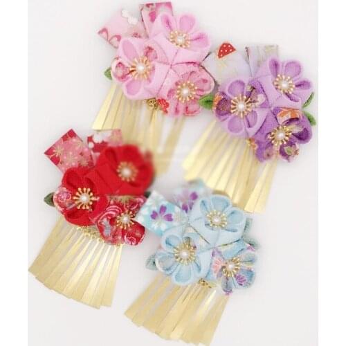 1pcs Japanese Style Metal Tassel Hair Clip Hair Decor for Hanfu Kimono Photograph Cosplay Prop Hairpin for Women Girl Gift New