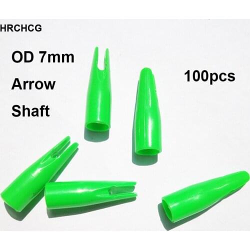 100pcs/lot OD 7.0mm Arrow Nock Archery Carbon Fiberglass Arrow Nocks Plastic For Out Diameter 7.0mm Arrow Shaft Accessory OD7mm