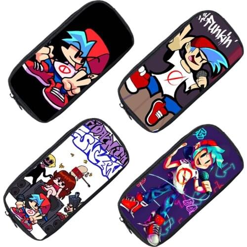 3D Print Friday Night Funkin Cosmetic Cases Zipper Hot Game Makeup Box Bags Pencil Case Storage Pouch School Supplies Stationery