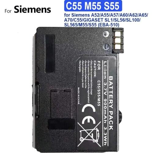 Phone Battery C55 M55 S55 900mAh for Siemens A52/A55/A57/A60/A62/A65/A70/C55/GIGASET SL1/SL56/SL100/SL565/M55/S55 (EBA-510)